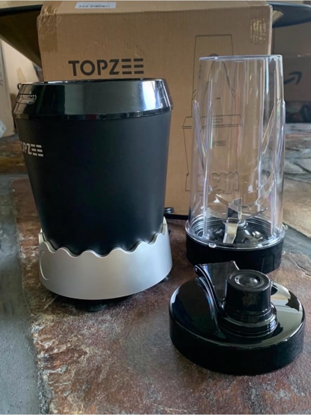 Topzee Personal Blender - Black & Silver brand new